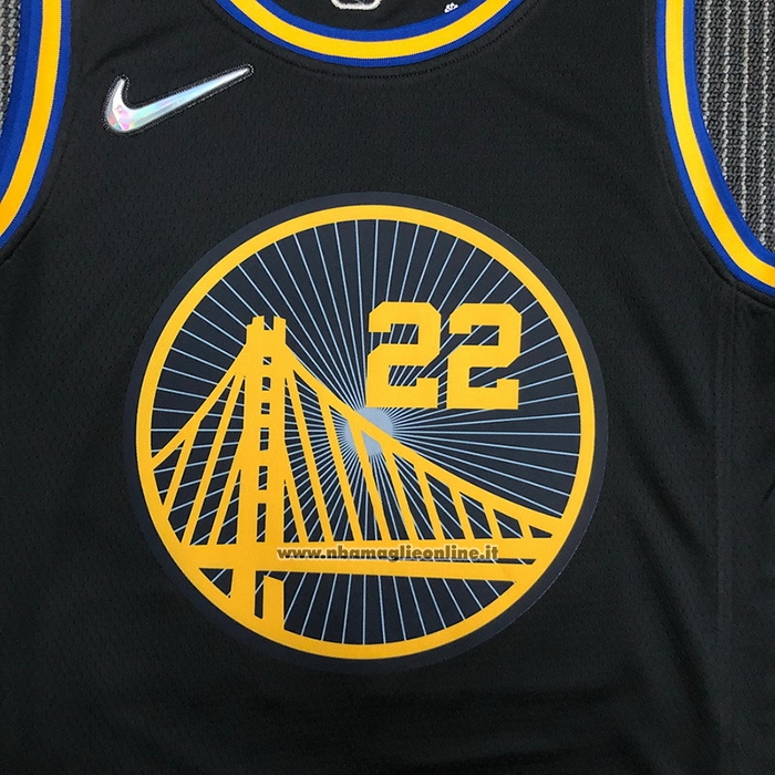 Maglia Golden State Warriors Andrew Wiggins #22 Citta 2021-22 Nero